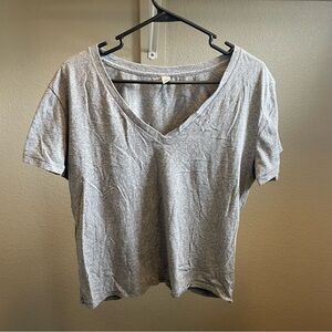 BP Gray Crop Relaxed Short Sleeve T-Shirt